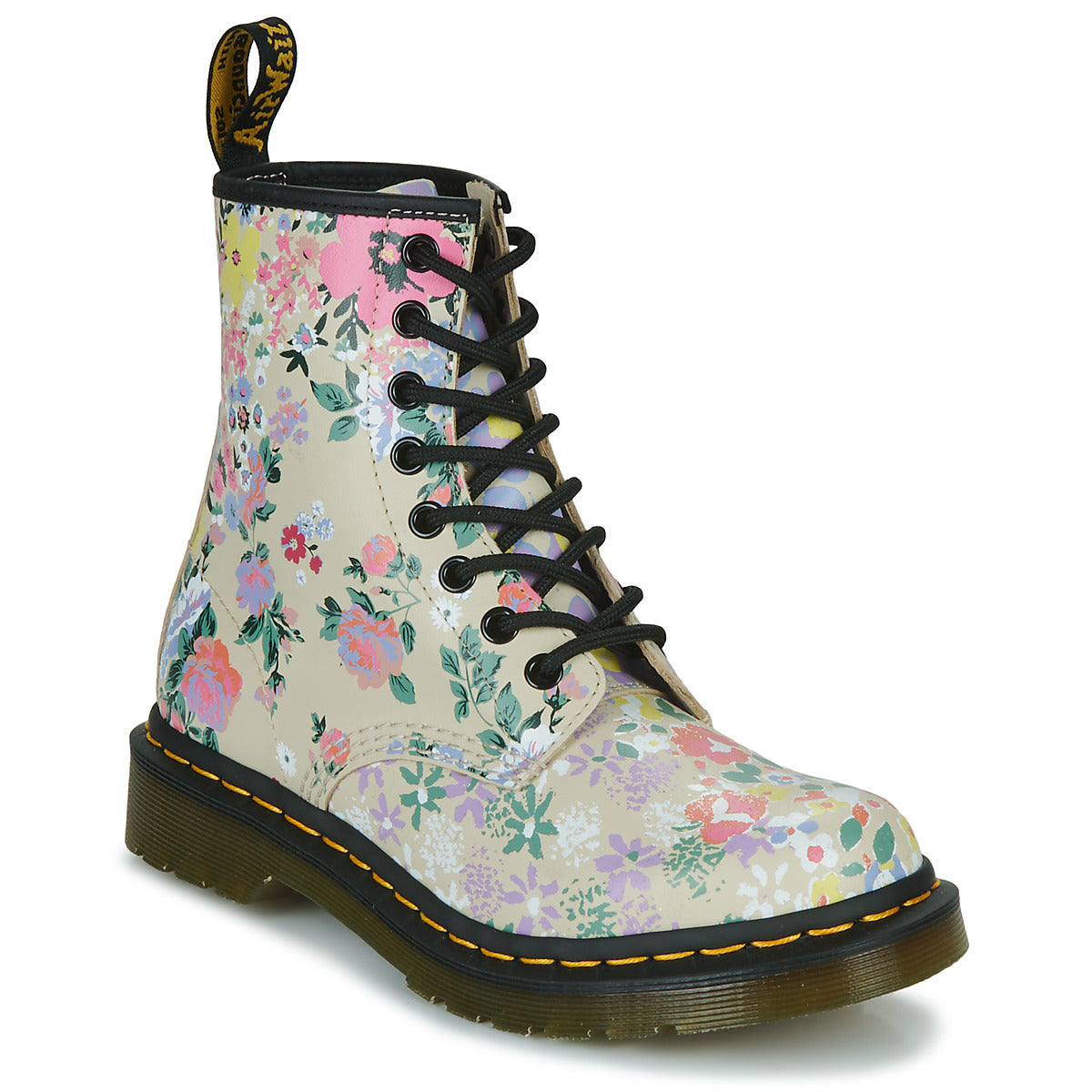 Stivaletti Donna Dr. Martens  1460 FLORAL MASH UP  Beige