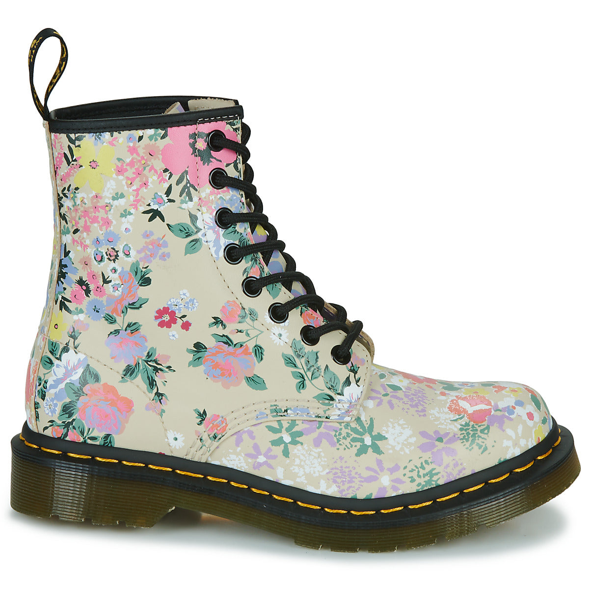 Stivaletti Donna Dr. Martens  1460 FLORAL MASH UP  Beige