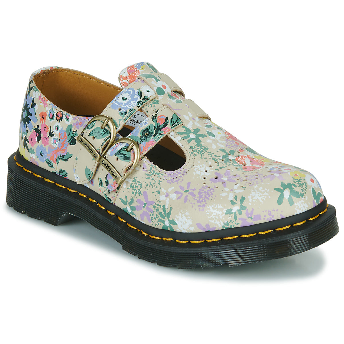 Scarpe Donna Dr. Martens  MARY JANE FLORAL MASH UP  Beige