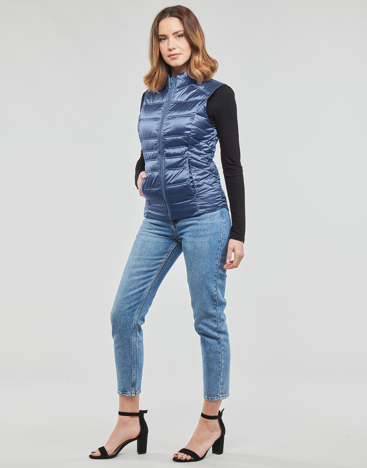 Piumino Donna Guess GINGER VEST Blu