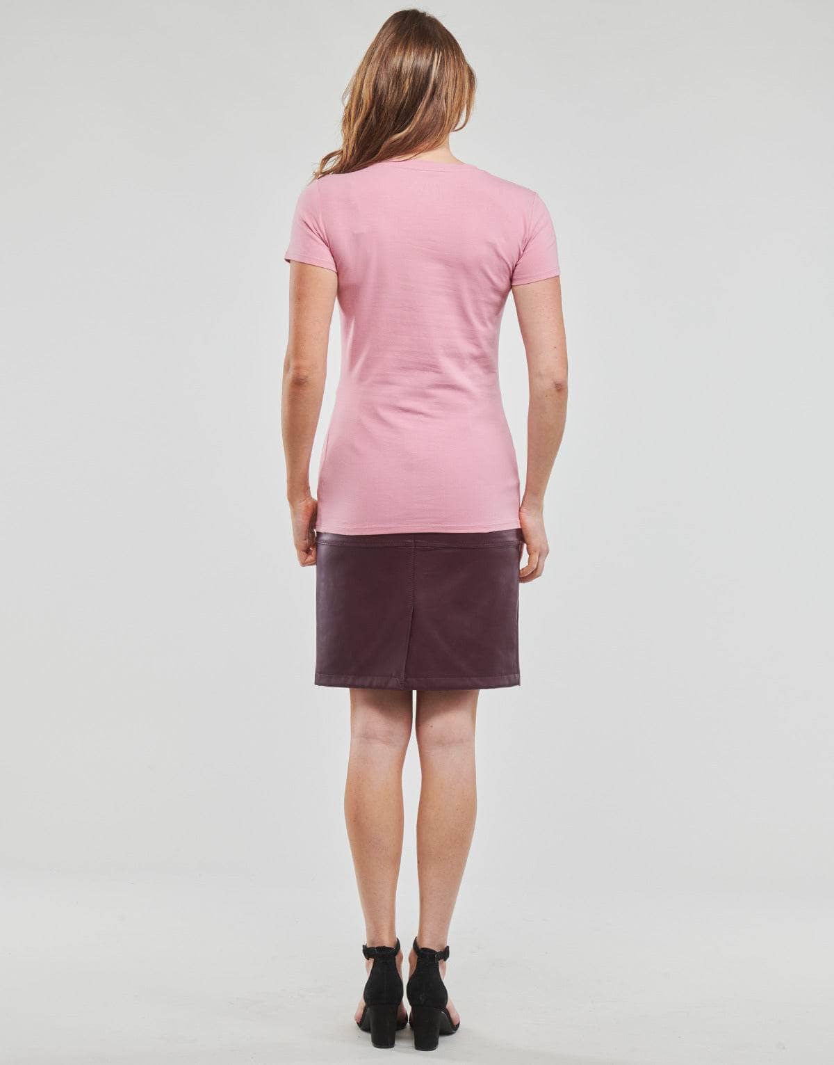 T-shirt Donna Guess SS RN ADELINA TEE Rosa