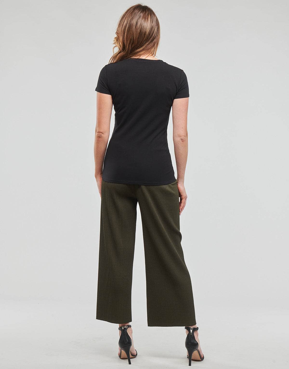 T-shirt Donna Guess SS RN ADELINA TEE Nero