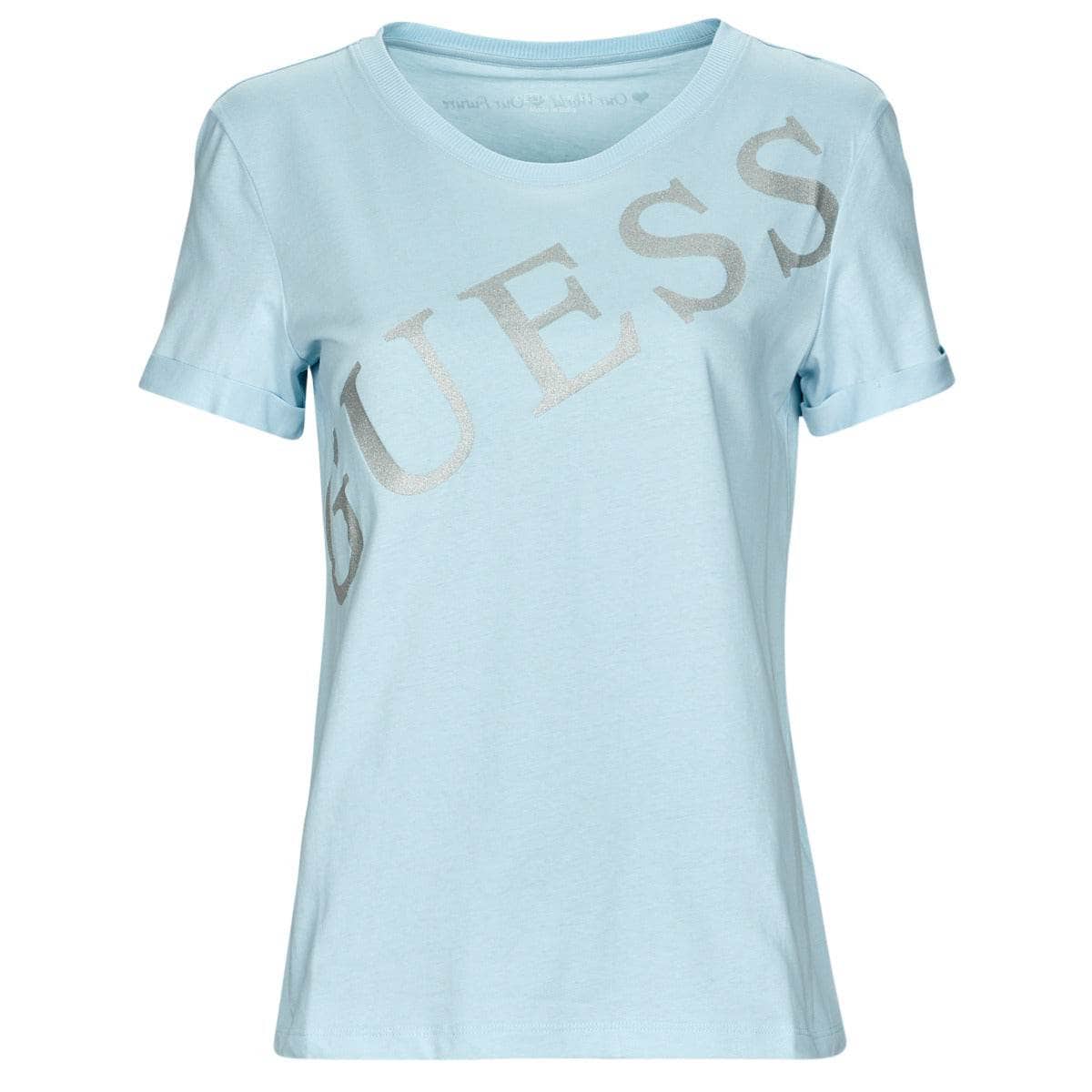T-shirt Donna Guess SS CN BENITA TEE Blu