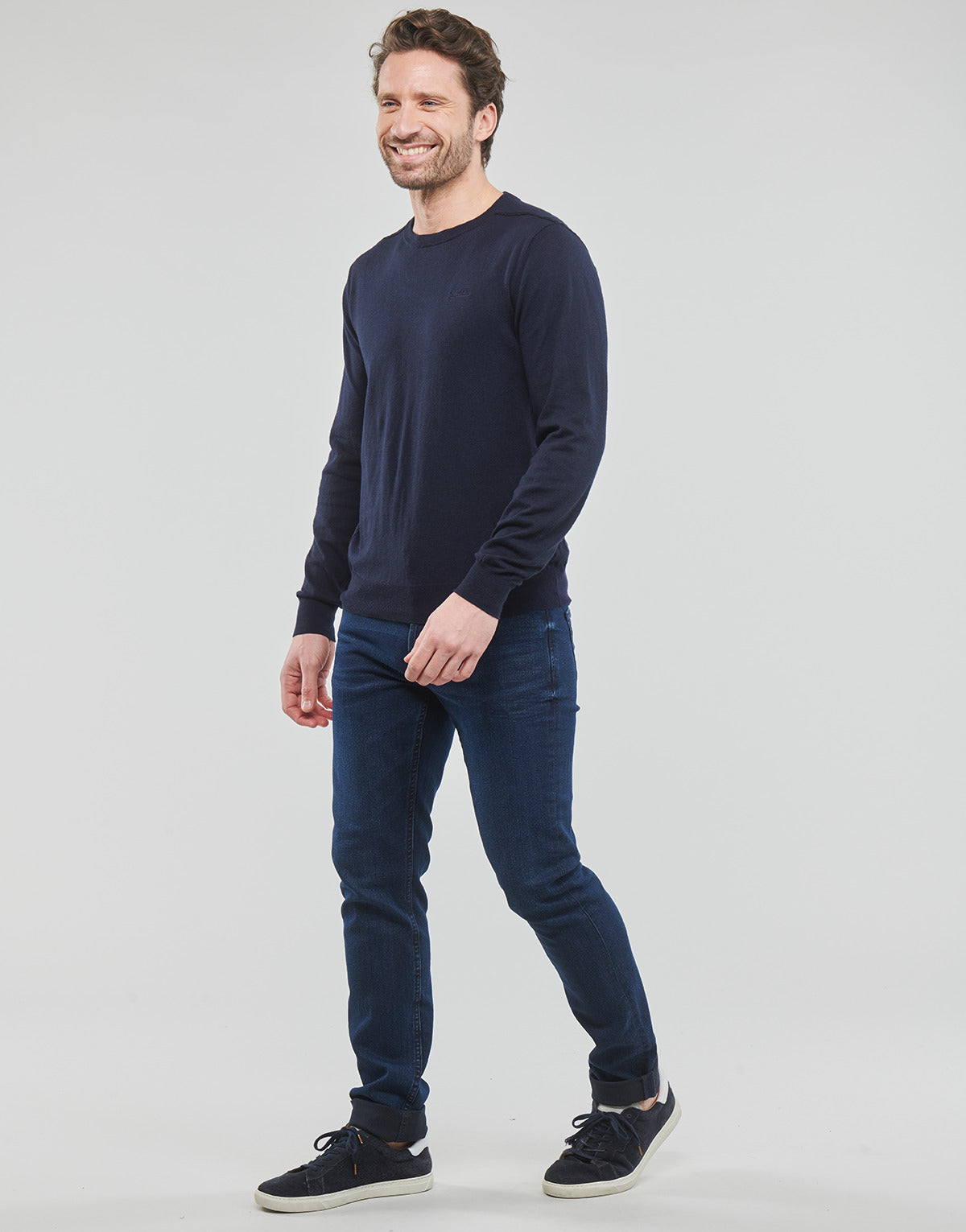 Felpa Uomo Guess ES RANDALL CN BASIC SWTR Marine