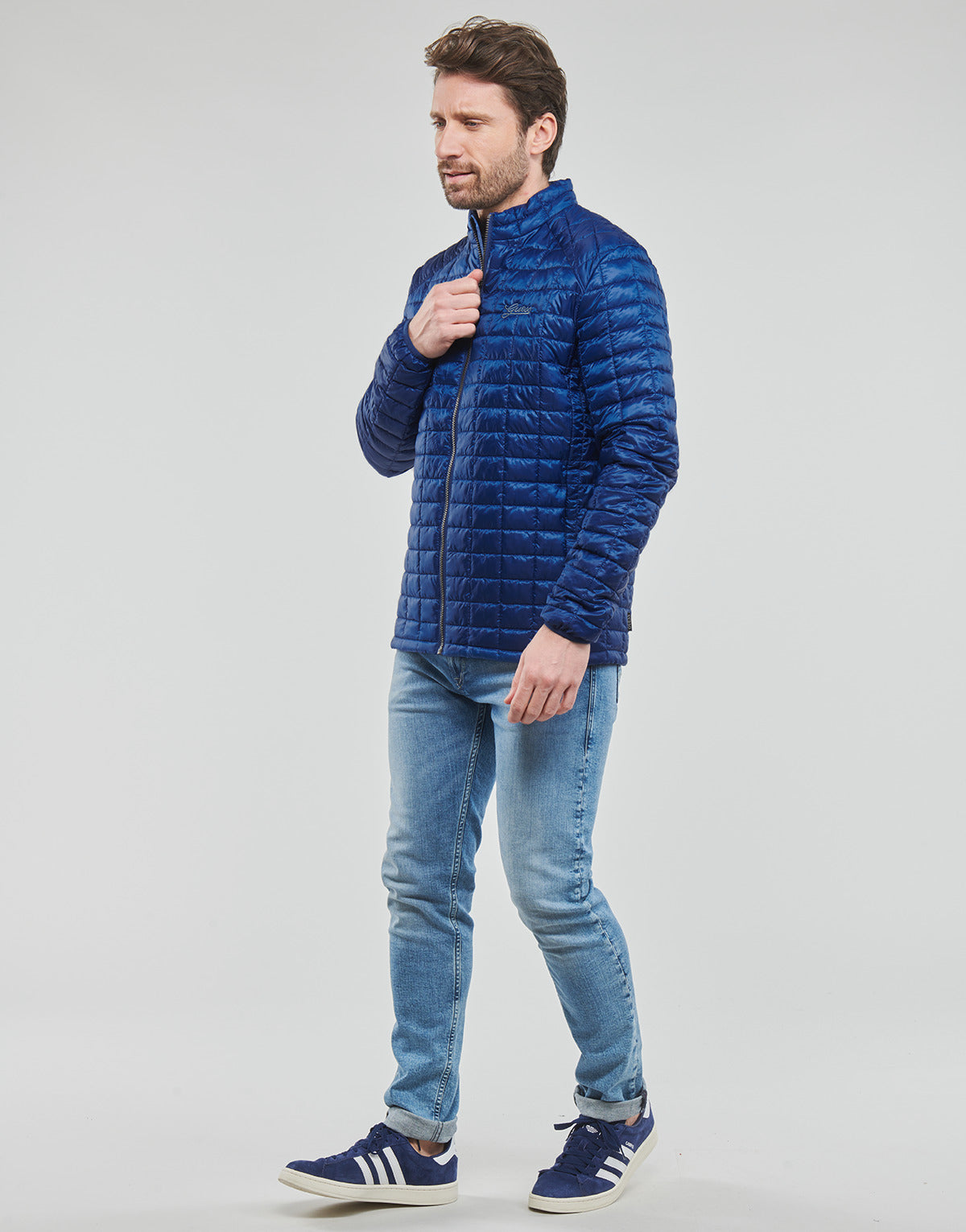 Piumino Uomo Guess SUPER LIGHT JKT PACKABLE Blu