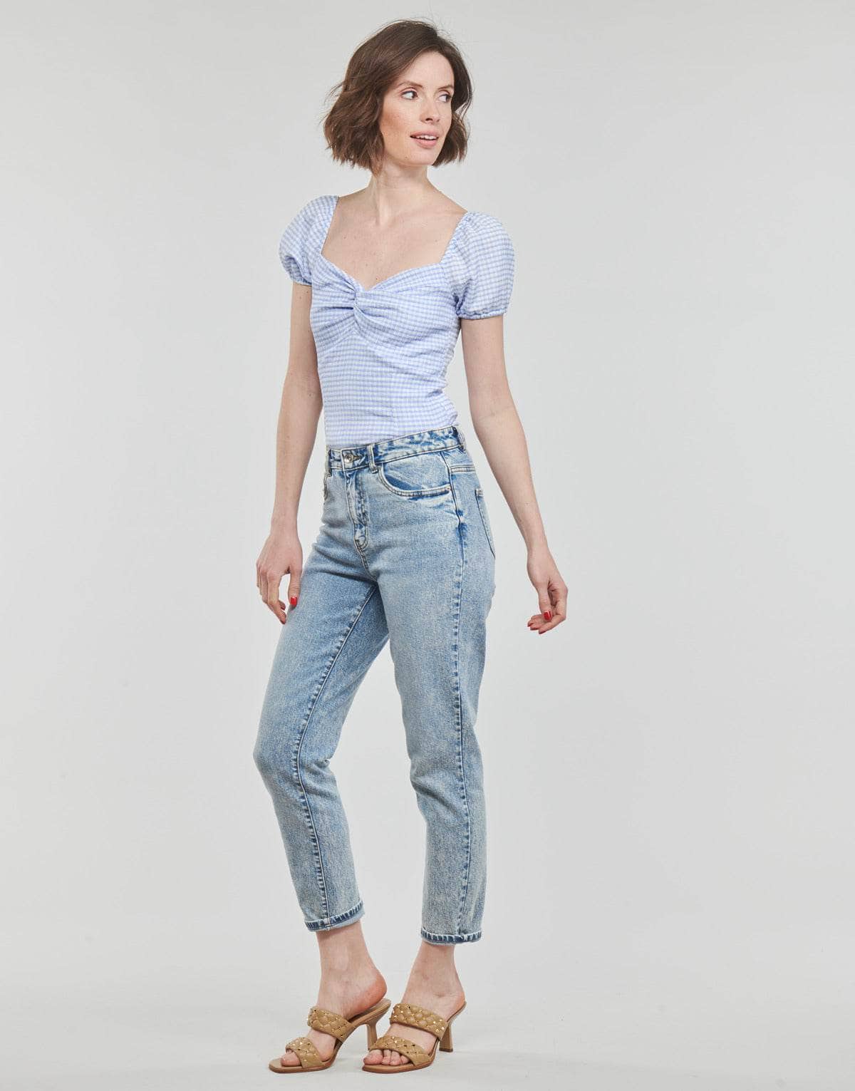 Camicetta Donna Guess SS LAZIZE KNOT TOP Bianco