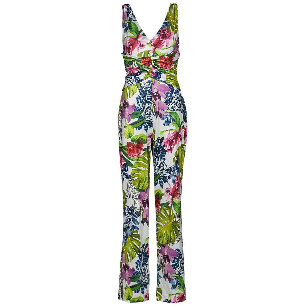 Tute / Jumpsuit Donna Guess SS COWL POPLIA OVERALL Multicolore