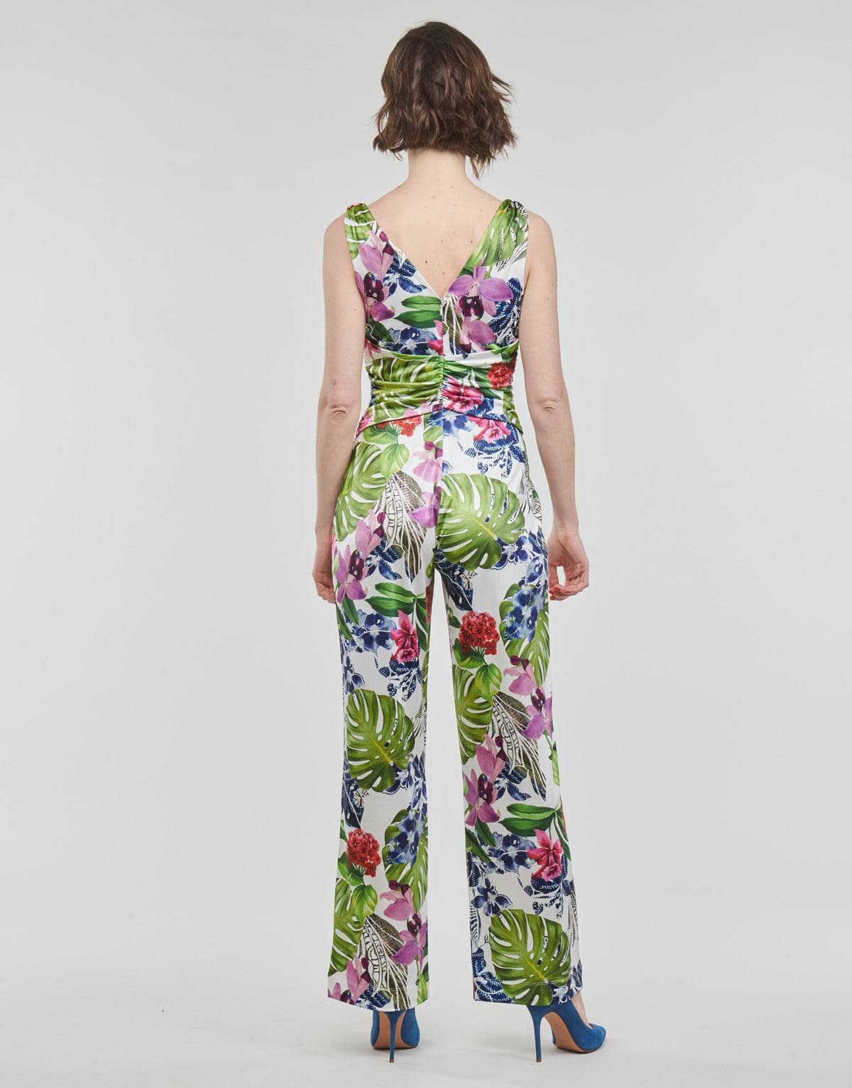 Tute / Jumpsuit Donna Guess SS COWL POPLIA OVERALL Multicolore