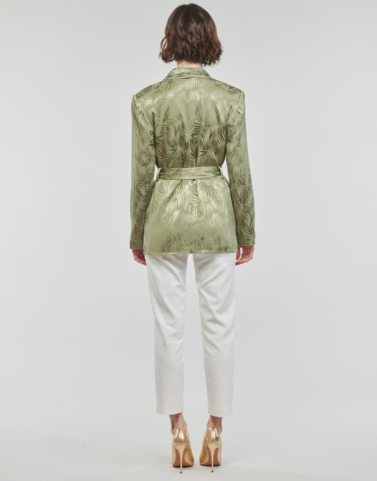 Giacca Donna Guess HOLLY BELTED BLAZER Kaki