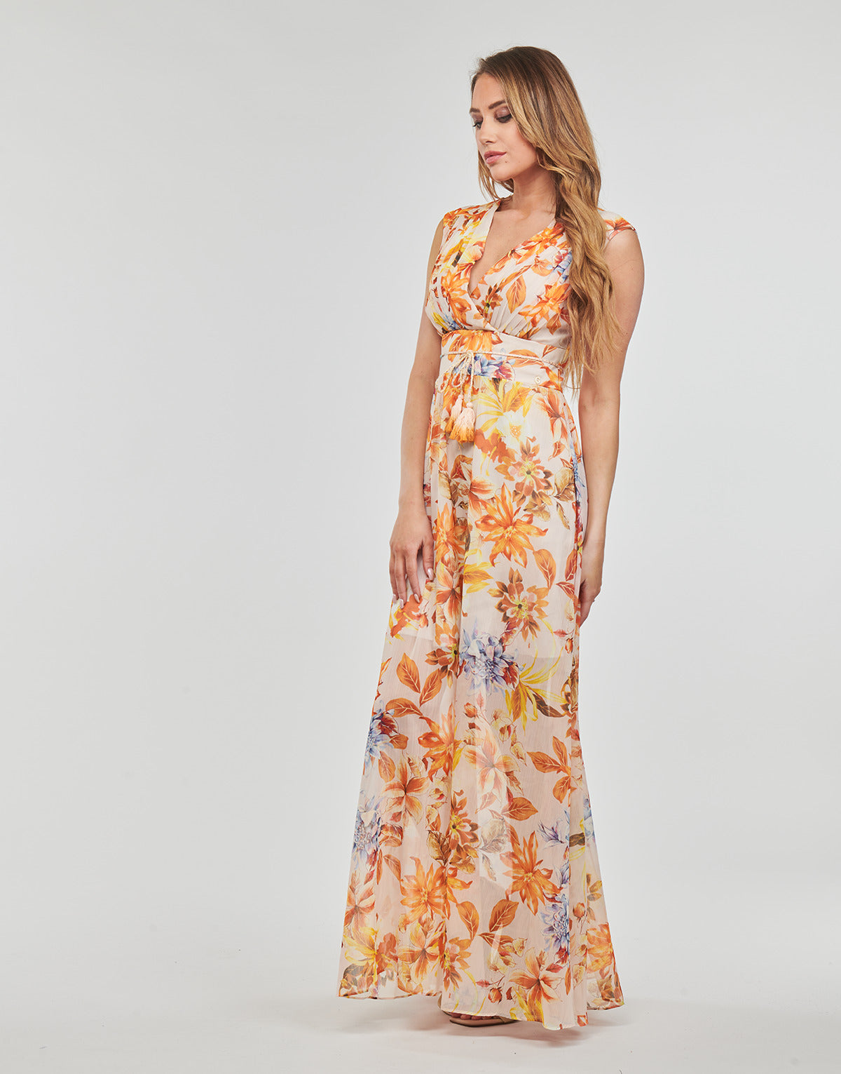 Abito lungo Donna Guess SL GILDA LONG DRESS Multicolore