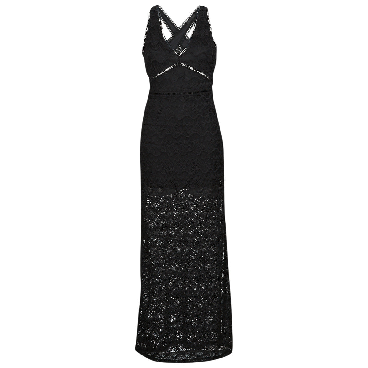 Abito lungo Donna Guess SL LIZA LONG DRESS Nero