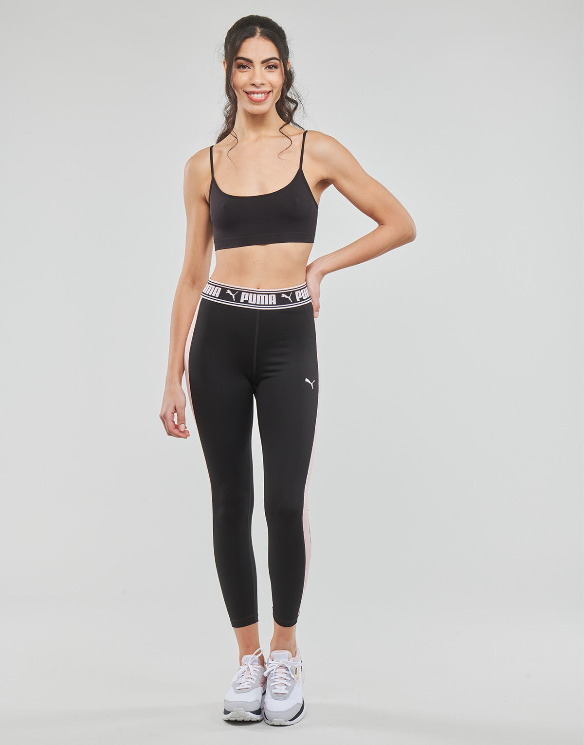 Collant Donna Puma TRAIN STRONG FASHION COLORBLOCK TIGHT Nero