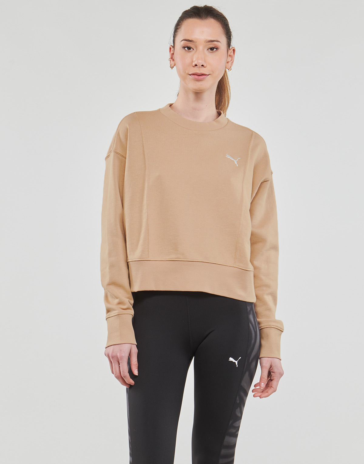 Felpa Donna Puma  HER CREW  Beige