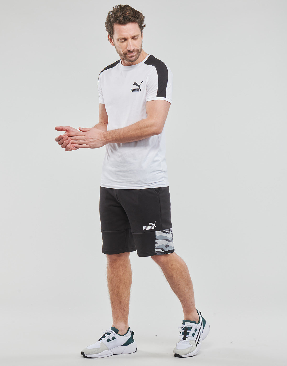 Pantaloni corti Uomo Puma ESS BLOCK CAMO Nero