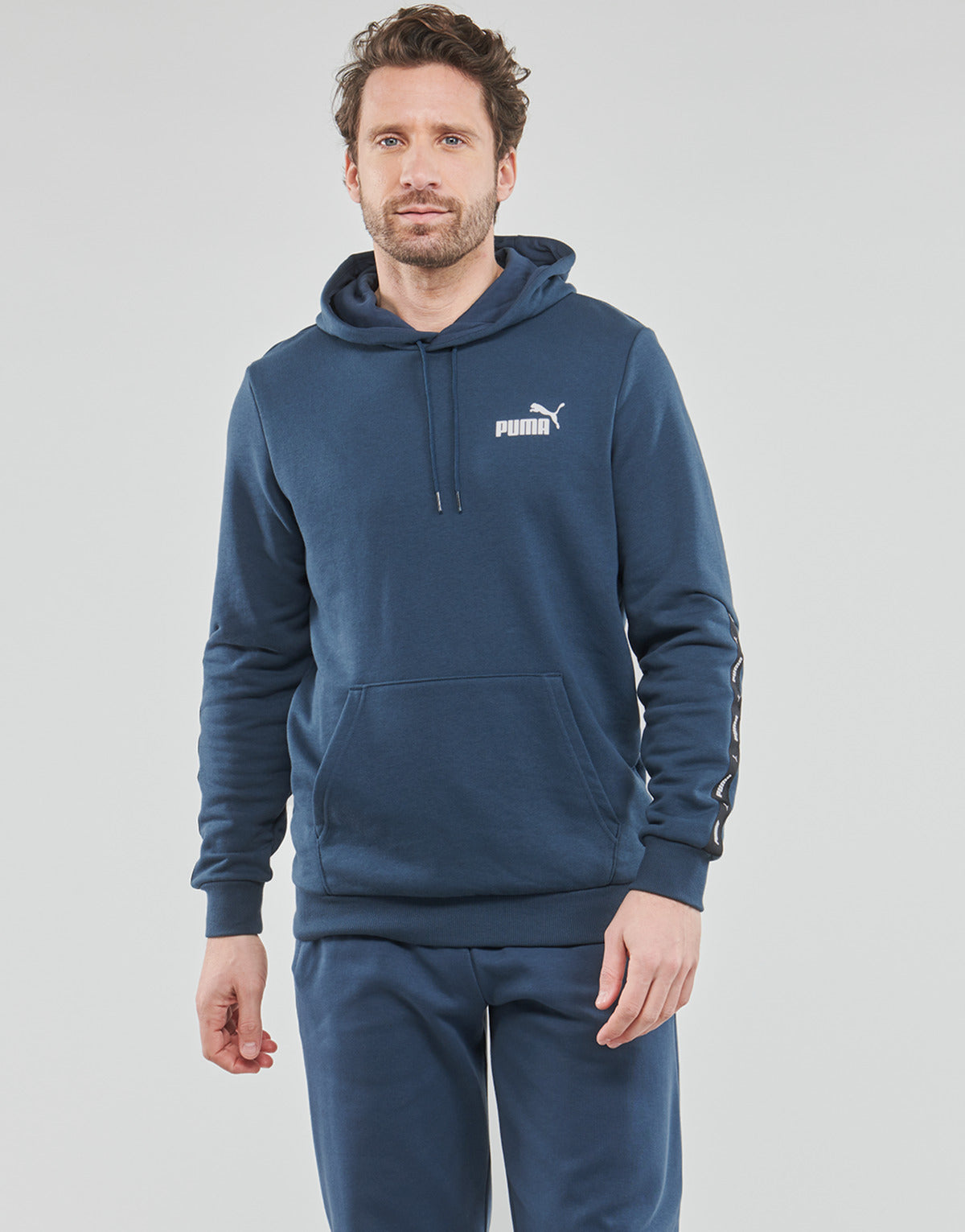 Felpa Uomo Puma ESS + TAPE HOODIE Marine