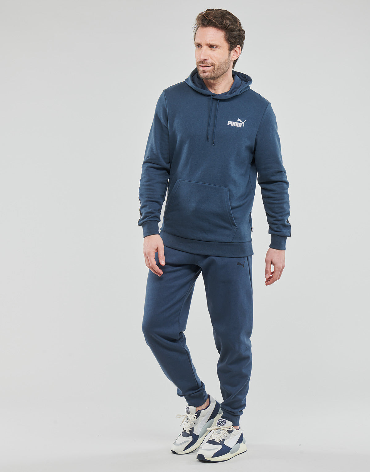 Felpa Uomo Puma ESS + TAPE HOODIE Marine