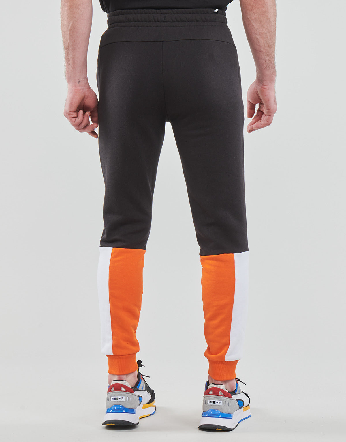 Pantaloni Sportivi Uomo Puma ESS + BlOCK SWEATPANT TR Nero