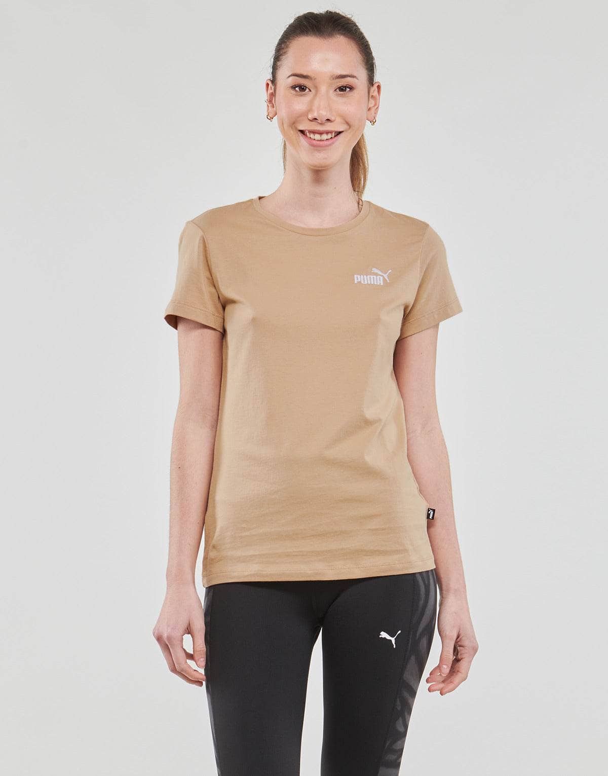 T-shirt Donna Puma ESS EMBROIDERY Beige