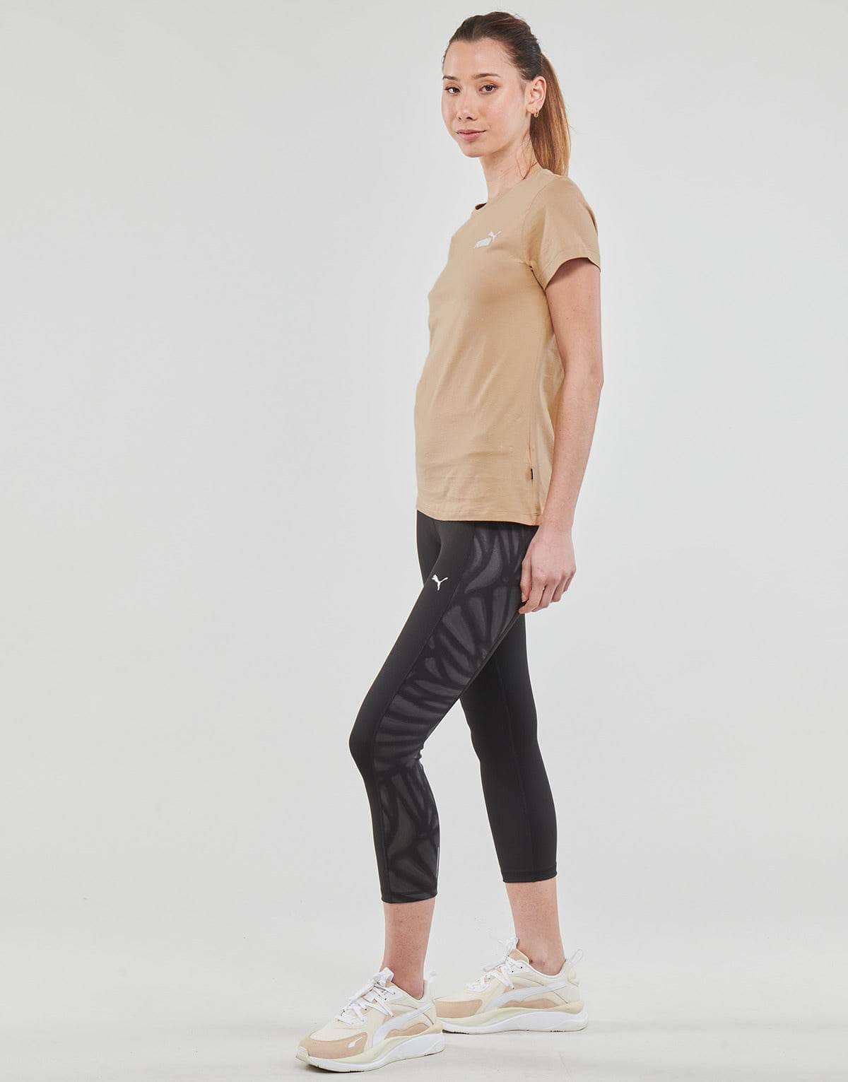 T-shirt Donna Puma ESS EMBROIDERY Beige