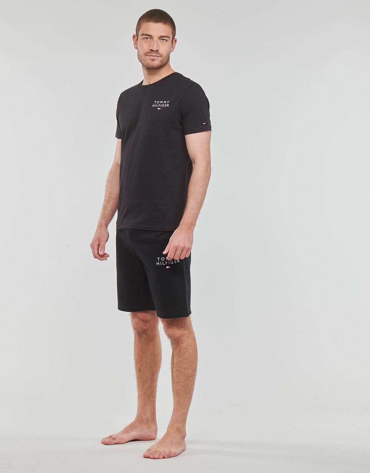 T-shirt Uomo Tommy Hilfiger CN SS TEE LOGO Nero