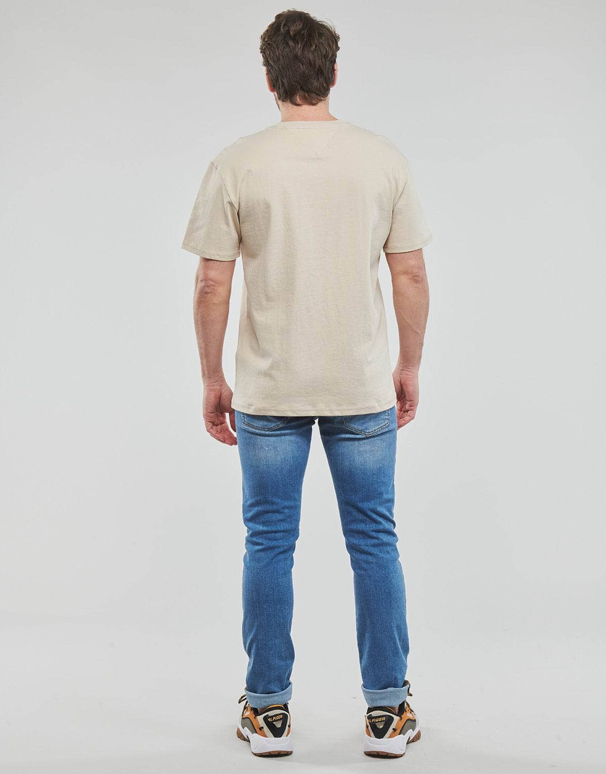 T-shirt Uomo Tommy Jeans TJM CLSC TOMMY XS BADGE TEE Beige