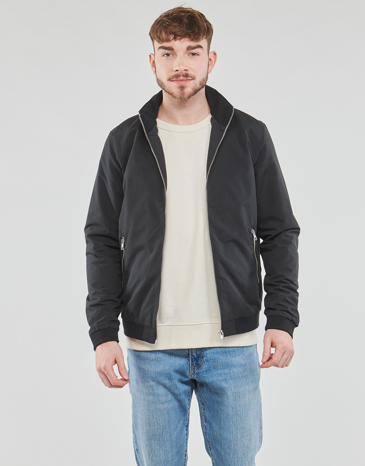 Giubbotto Uomo Jack & Jones JJERUSH HARRINGTON BOMBER Nero