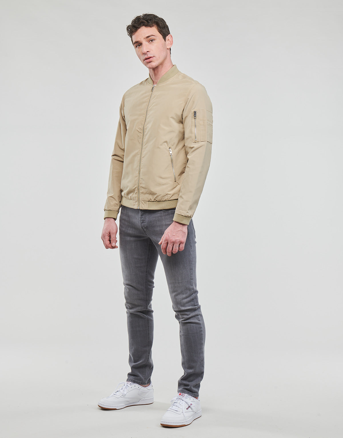 Giubbotto Uomo Jack & Jones JJERUSH BOMBER Beige