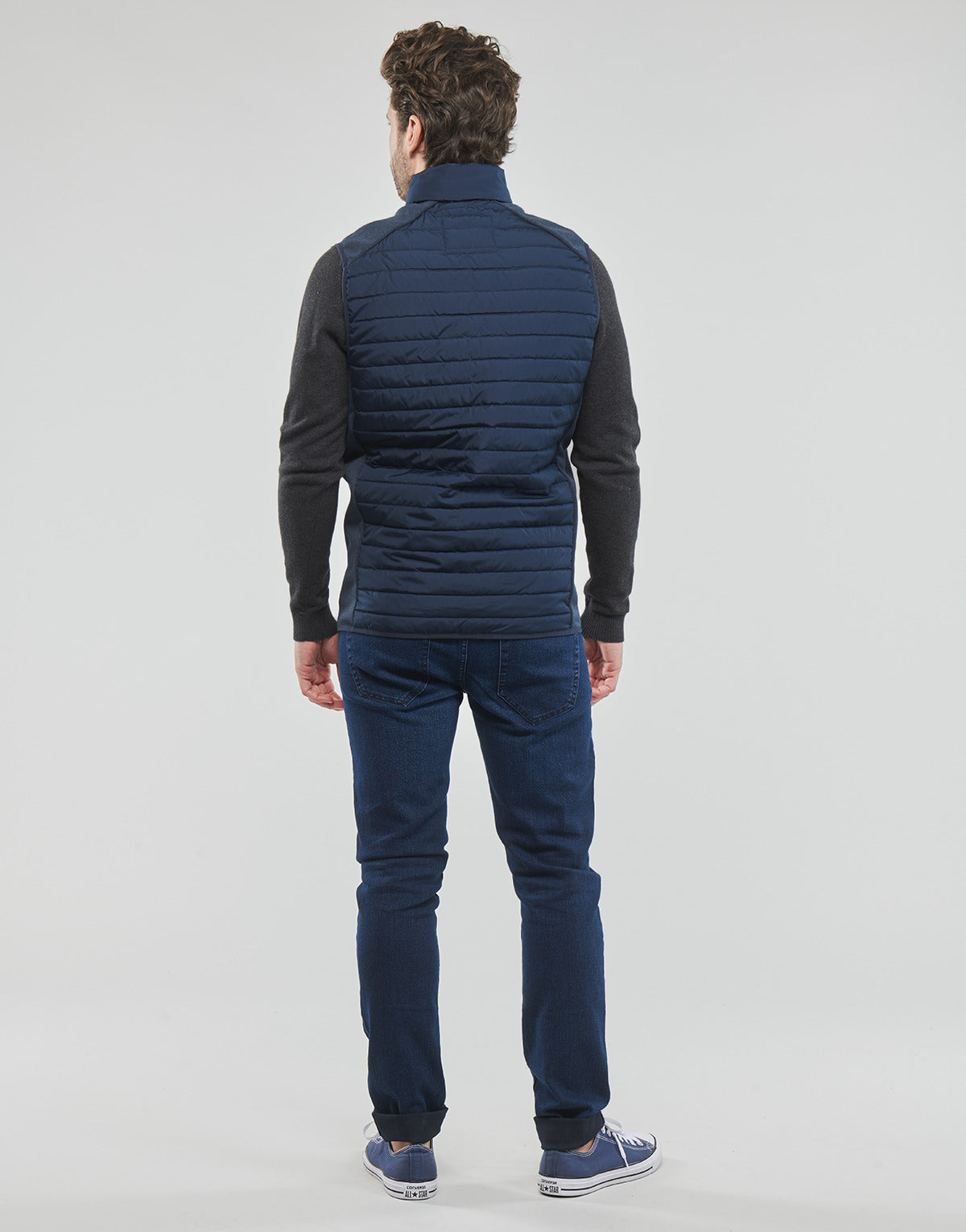 Piumino Uomo Jack & Jones JJEMULTI BODYWARMER COLLAR Marine