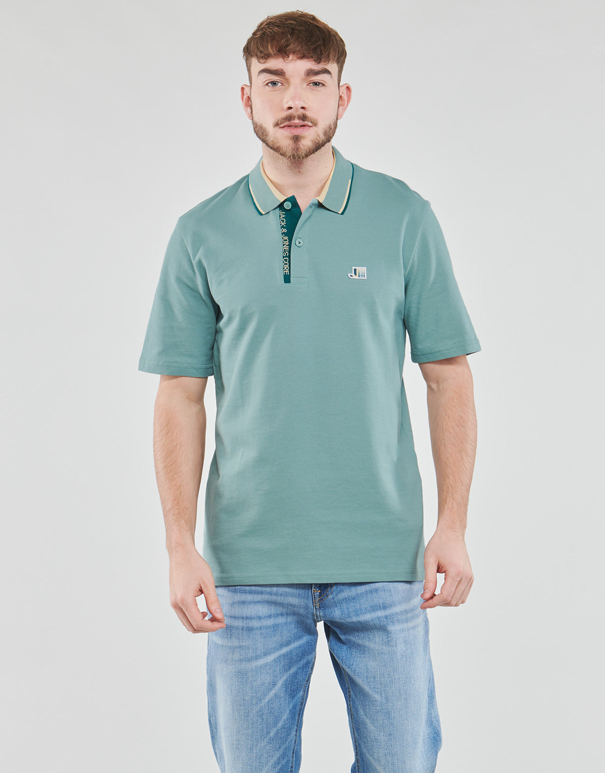 Polo Uomo Jack & Jones JCOLOGAN POLO SS Verde