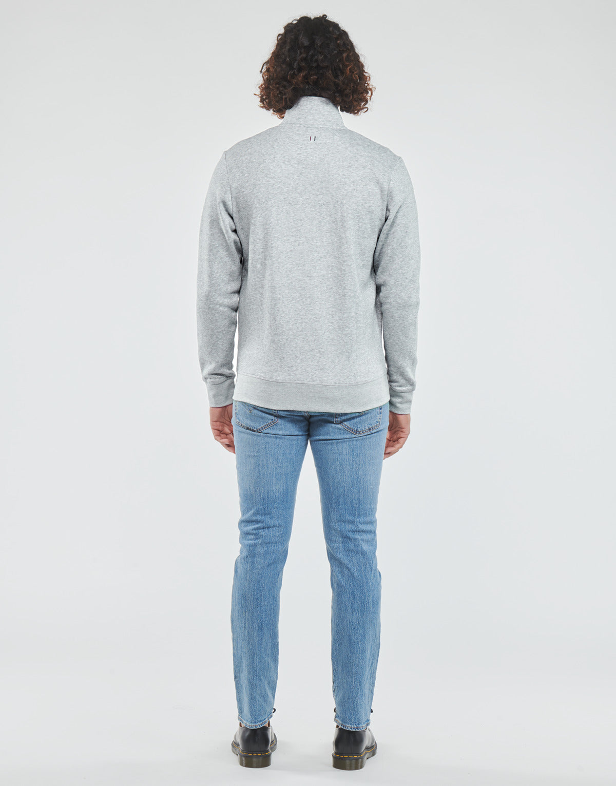 Felpa Uomo Jack & Jones JPRBLUARCHIE SWEAT ZIP HIGH NECK Grigio