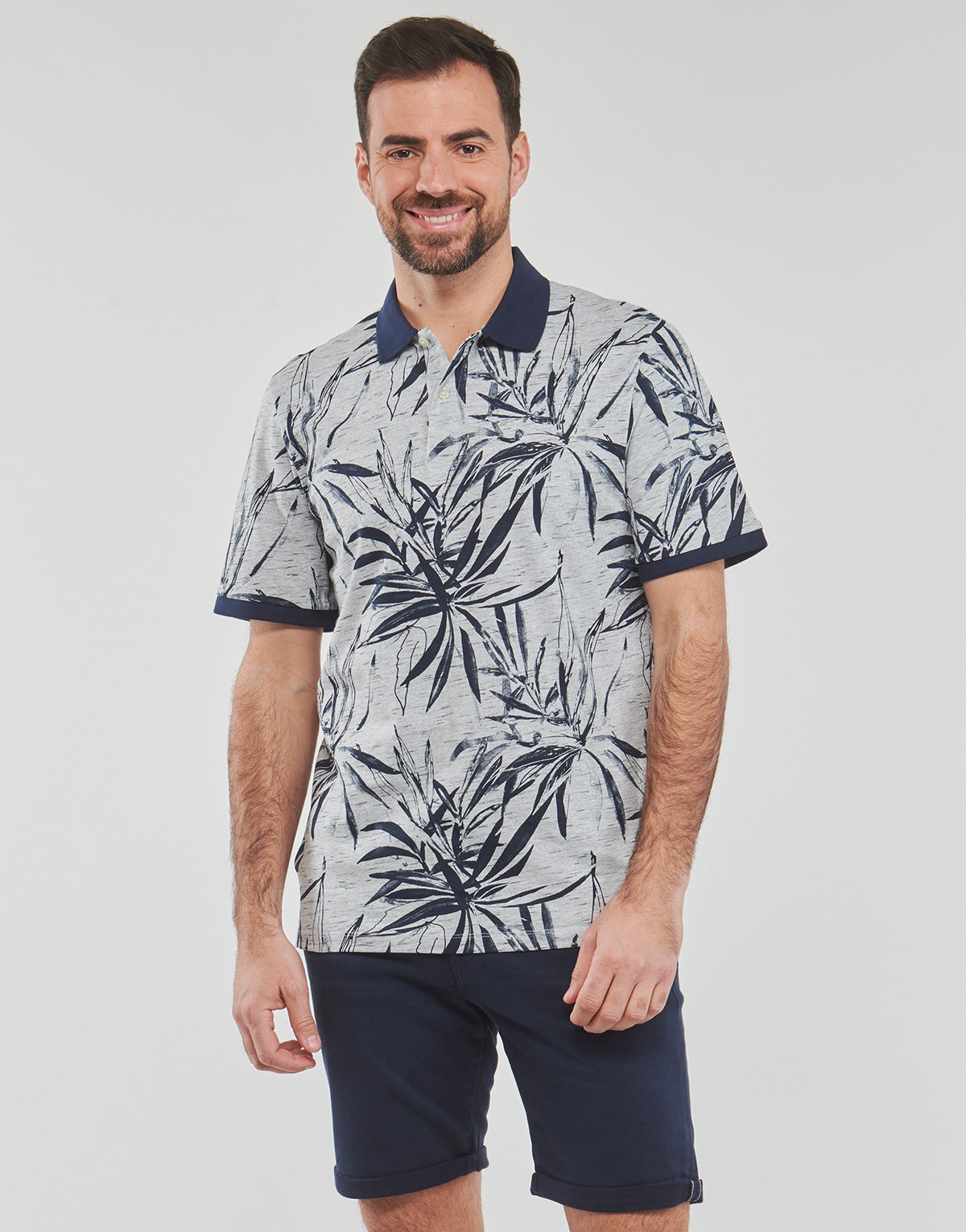 Polo Uomo Jack & Jones JORCRAYON AOP POLO SS Beige