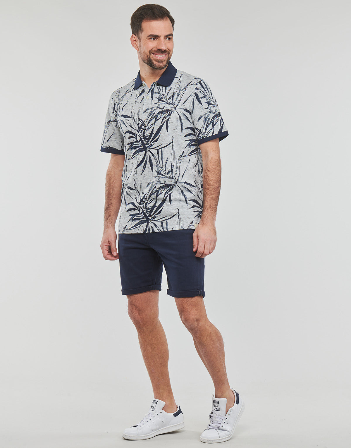 Polo Uomo Jack & Jones JORCRAYON AOP POLO SS Beige