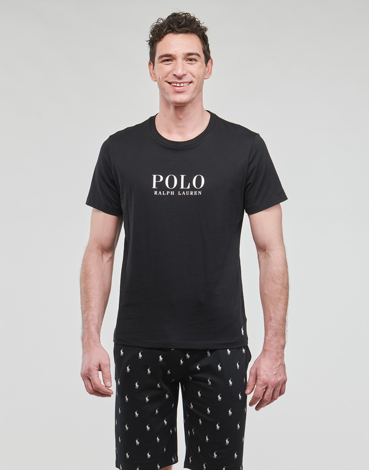 T-shirt Uomo Polo Ralph Lauren SLEEPWEAR-S/S CREW-SLEEP-TOP Nero