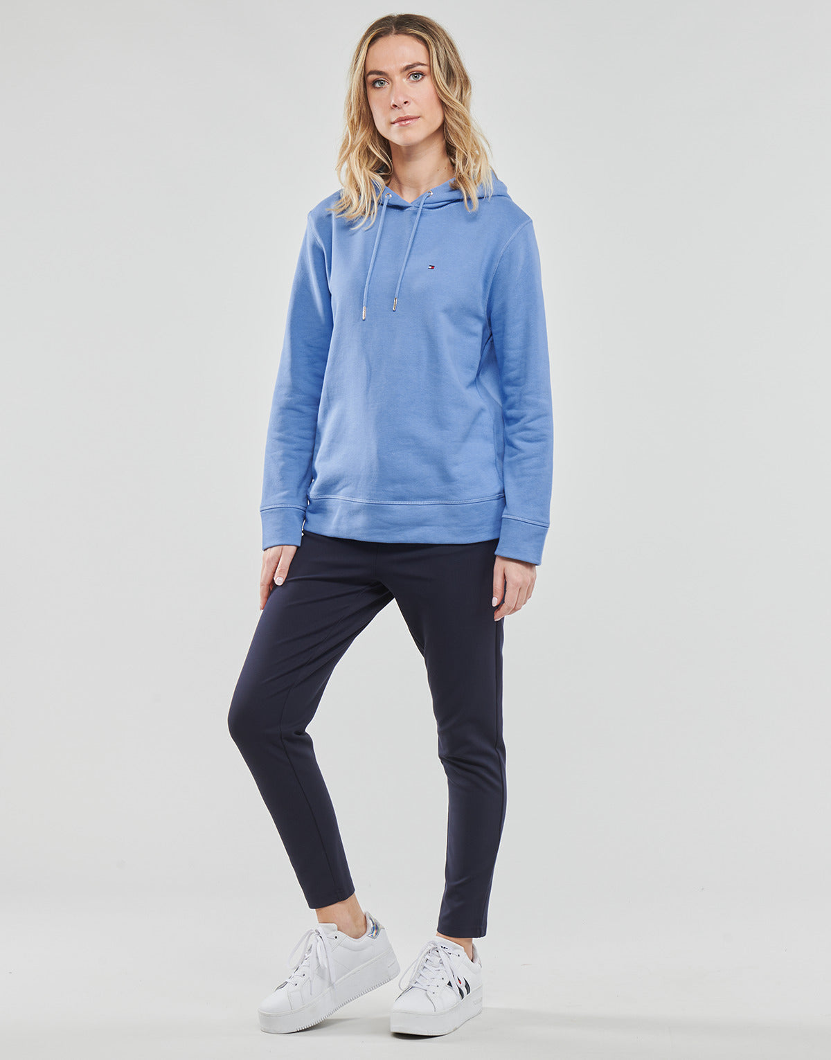 Felpa Donna Tommy Hilfiger REGULAR HOODIE Blu