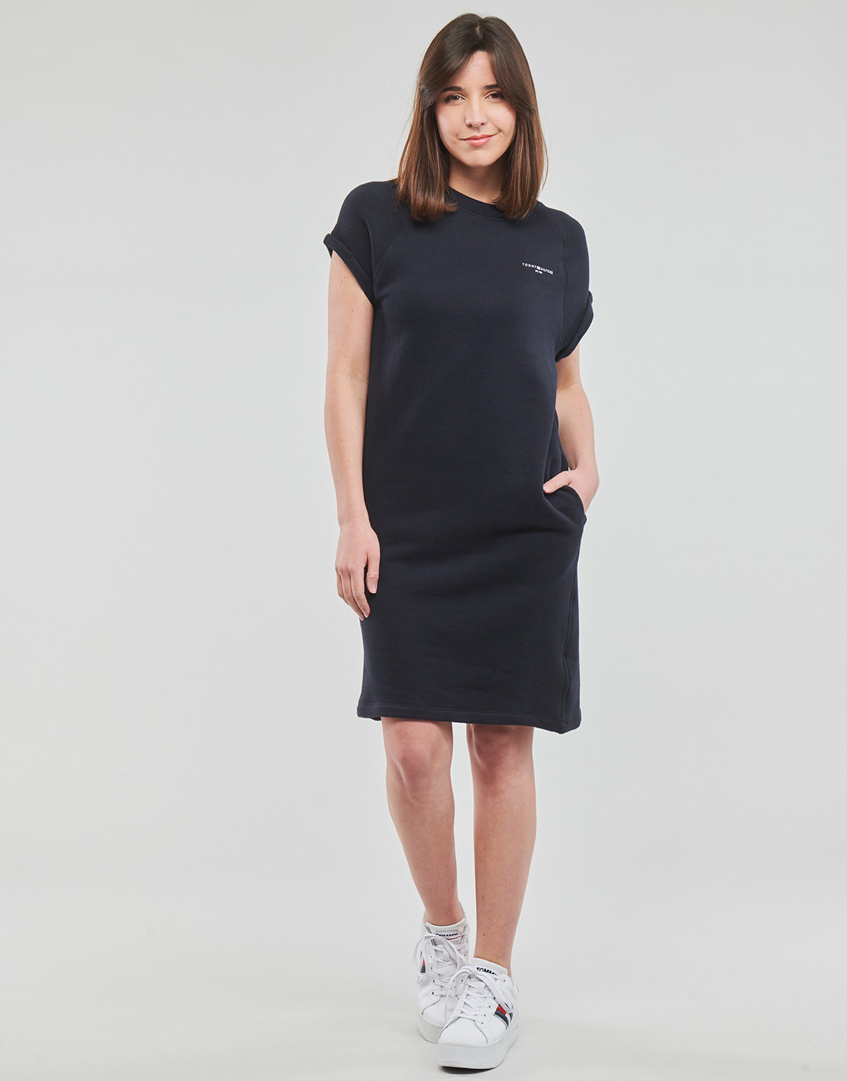 Abito corto Donna Tommy Hilfiger 1985 MINI CORPLOGO C-NK DRS SS Marine