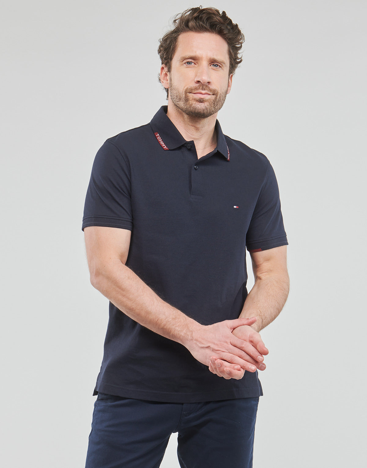 Polo Uomo Tommy Hilfiger COLLAR PLACEMENT REG POLO Marine