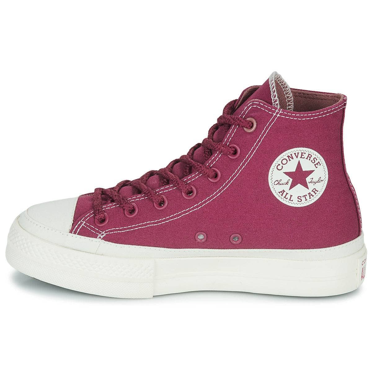 Sneakers alte Donna Converse CHUCK TAYLOR ALL STAR LIFT PLATFORM WORKWEAR TEXTILES HI Bordeaux