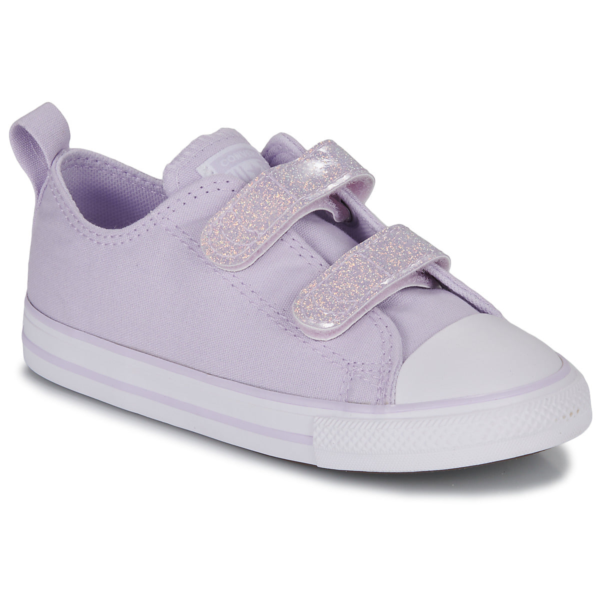 Scarpe bambini ragazza Converse CHUCK TAYLOR ALL STAR 2V EASY-ON GLITTER OX Viola