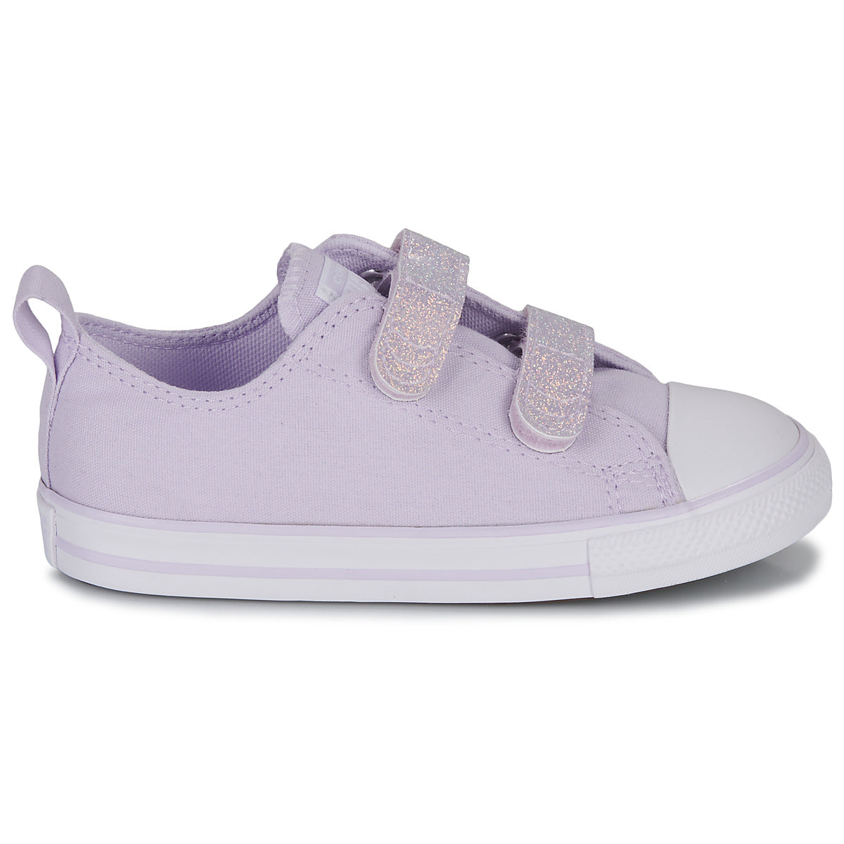Scarpe bambini ragazza Converse CHUCK TAYLOR ALL STAR 2V EASY-ON GLITTER OX Viola