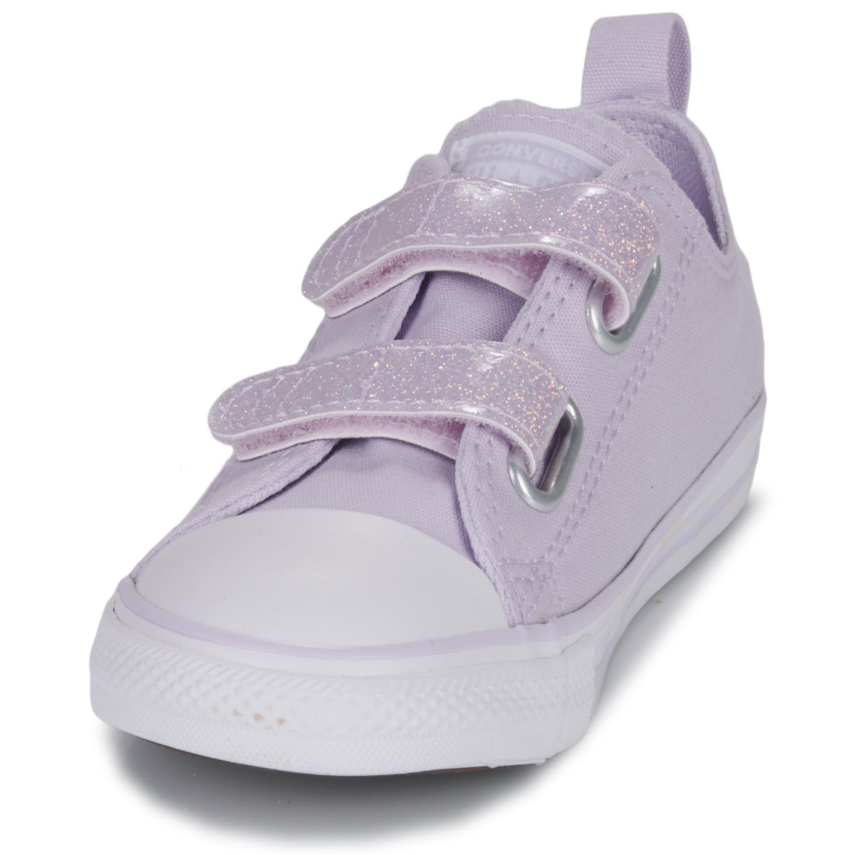 Scarpe bambini ragazza Converse CHUCK TAYLOR ALL STAR 2V EASY-ON GLITTER OX Viola
