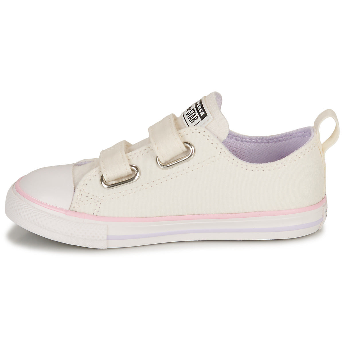 Scarpe bambini ragazza Converse  CHUCK TAYLOR ALL STAR 2V-EGRET/VINTAGE WHITE/SUNRISE PINK  Bianco