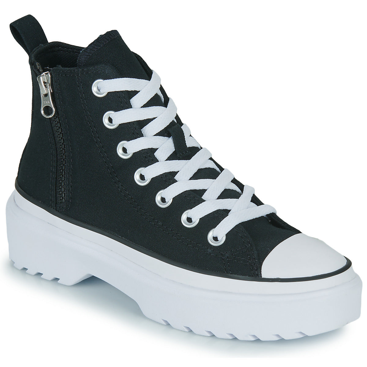 Scarpe bambini ragazza Converse  CHUCK TAYLOR ALL STAR LUGGED LIFT PLATFORM CANVAS HI  Nero