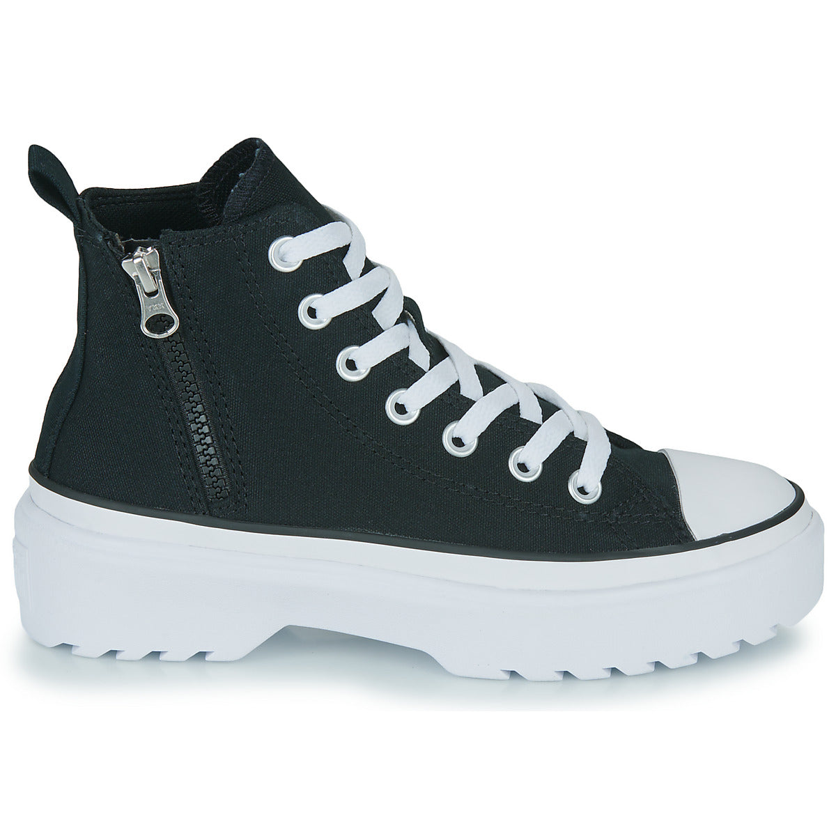 Scarpe bambini ragazza Converse  CHUCK TAYLOR ALL STAR LUGGED LIFT PLATFORM CANVAS HI  Nero