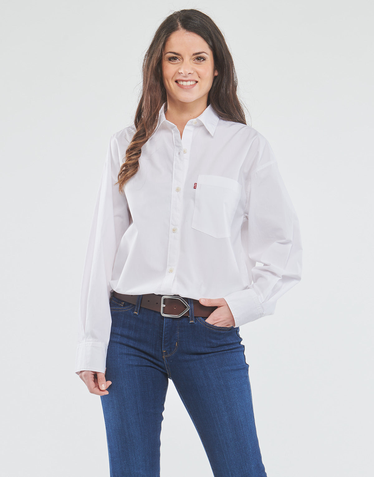 Camicia Donna Levis  NOLA OVERSIZED SHIRT  Bianco