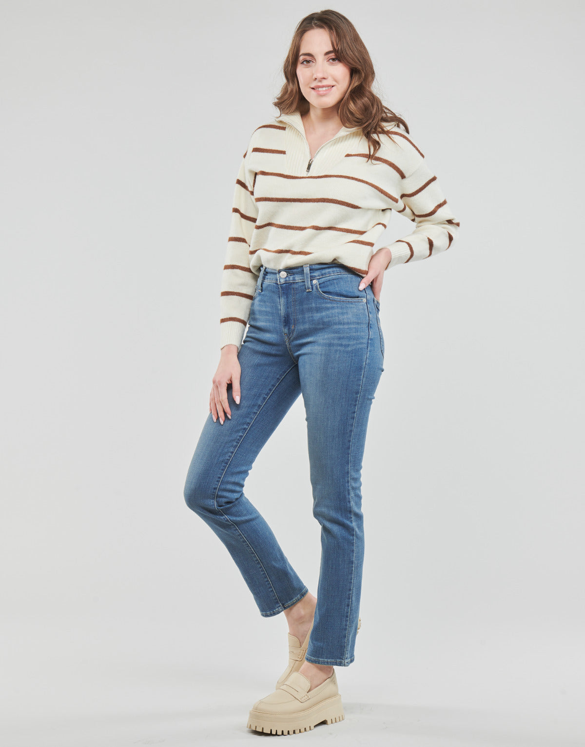 Jeans Donna Levis 724 HIGH RISE STRAIGHT Blu