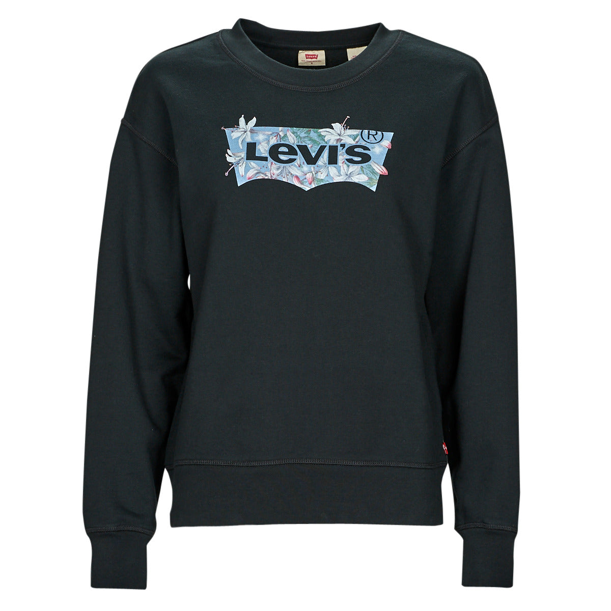 Felpa Donna Levis GRAPHIC STANDARD CREW Nero