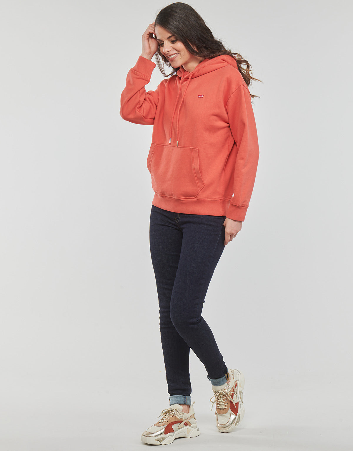 Felpa Donna Levis STANDARD HOODIE Arancio