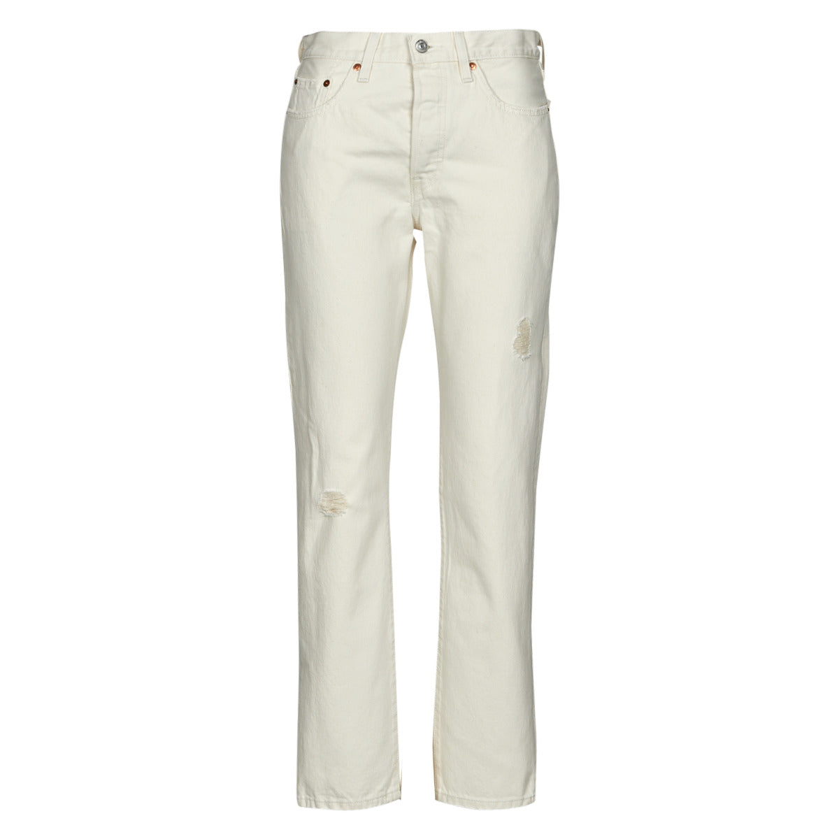 Jeans boyfriend Donna Levis 501® CROP Bianco
