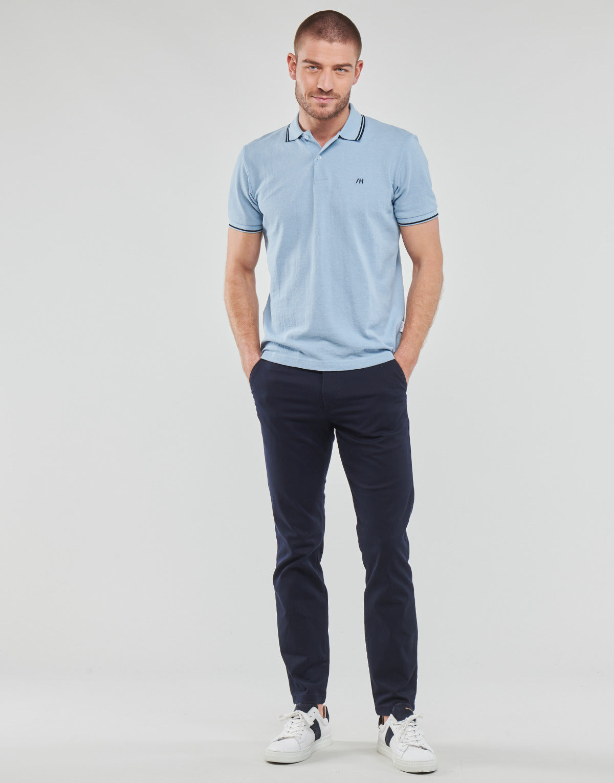 Pantalone Chino Uomo Selected SLHSLIM-NEW MILES 175 FLEX CHINO Marine