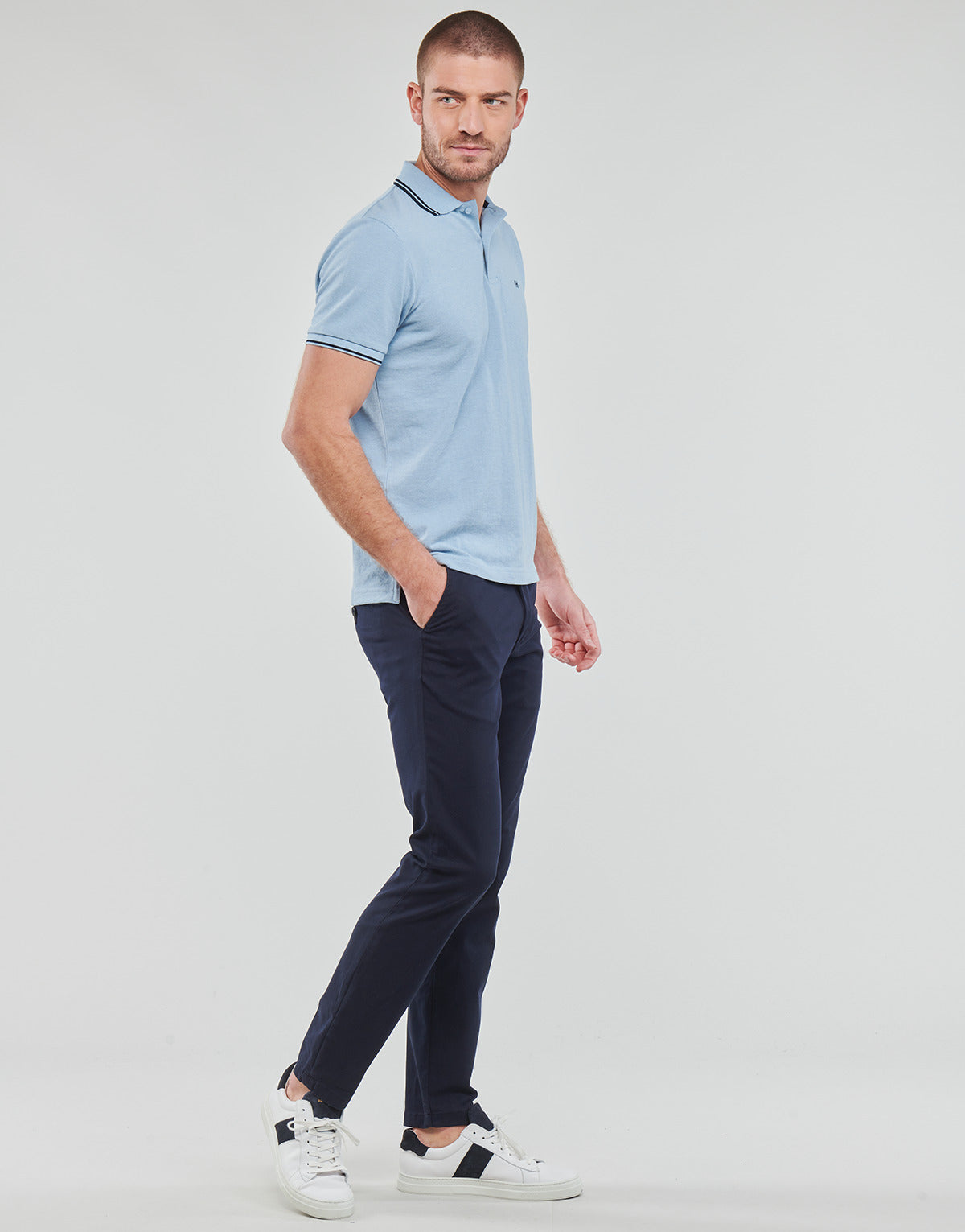 Pantalone Chino Uomo Selected SLHSLIM-NEW MILES 175 FLEX CHINO Marine